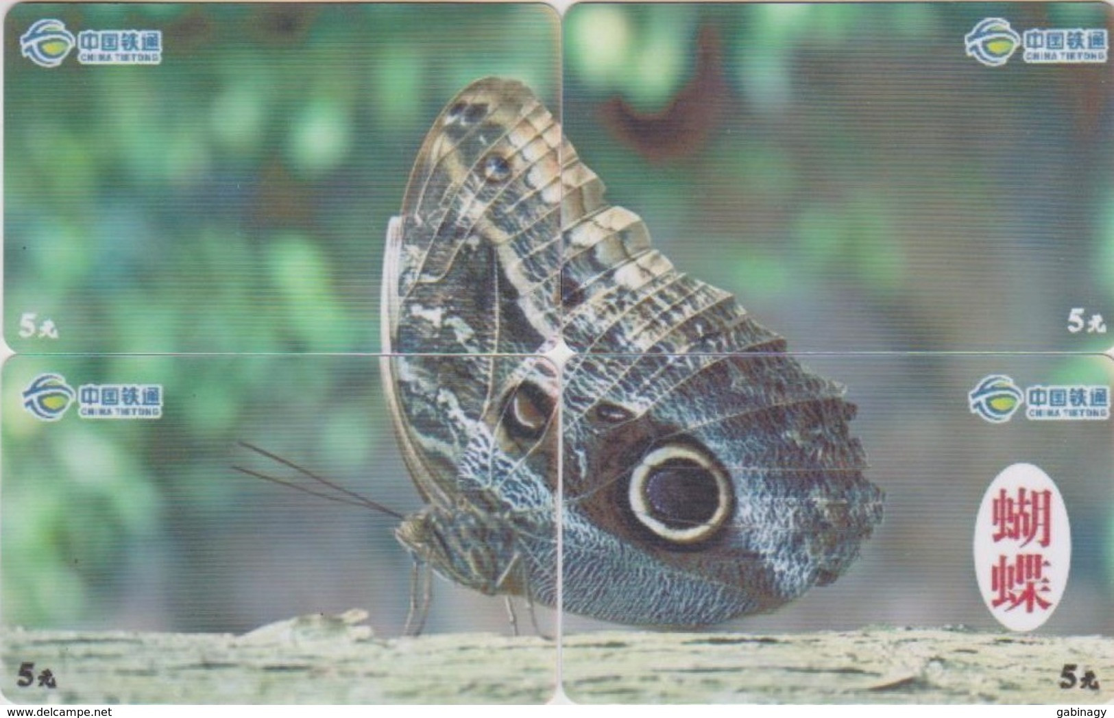 CHINA - BUTTERFLY-05 - SET OF 4 CARDS - Cina