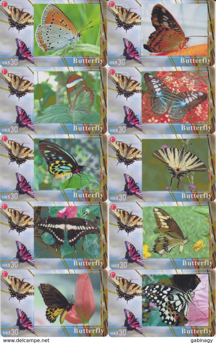 CHINA - BUTTERFLY-01 - SET OF 10 CARDS - Cina