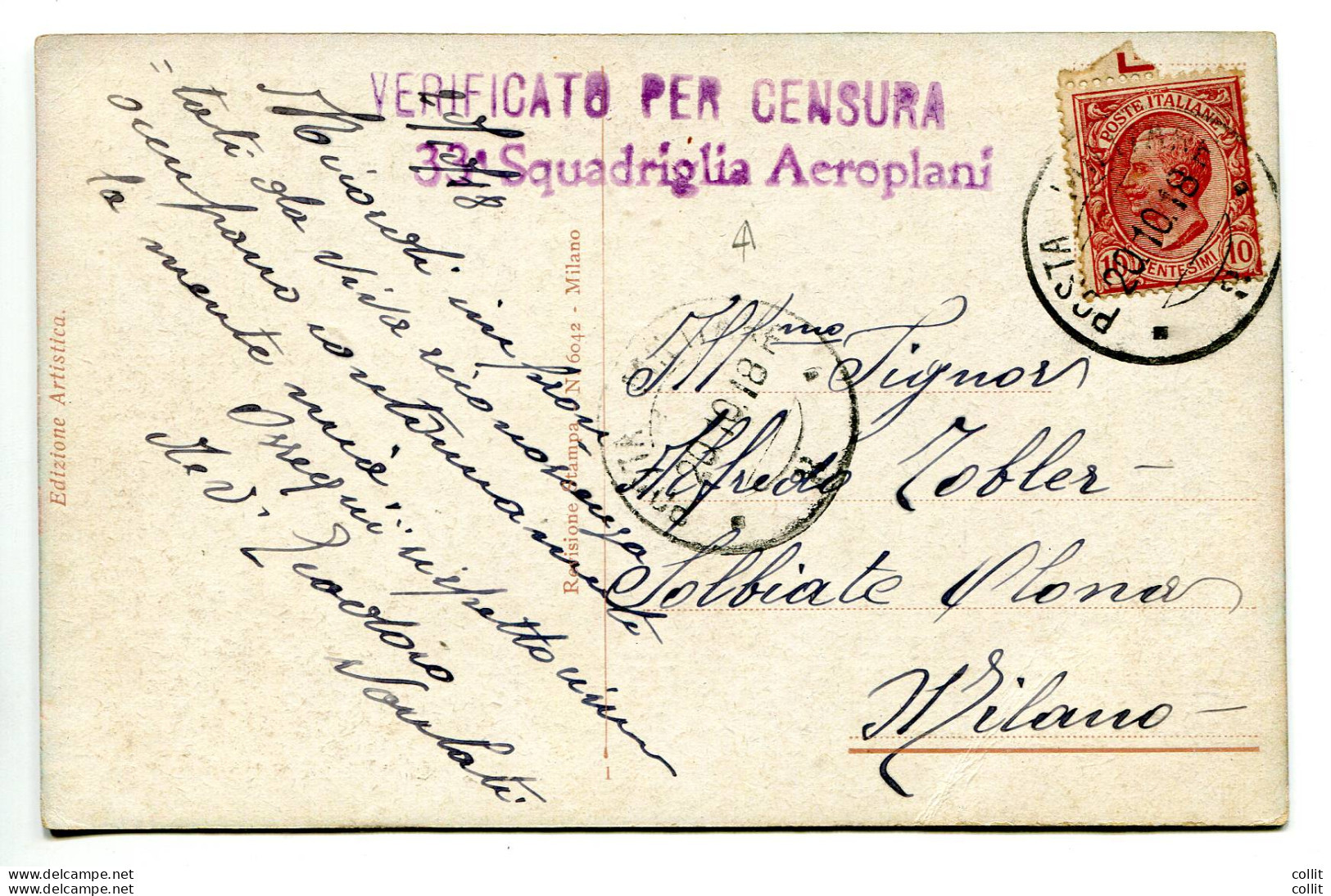 33° Squadriglia Aeroplani - Cartolina Illustrata - Storia Postale (Posta Aerea)