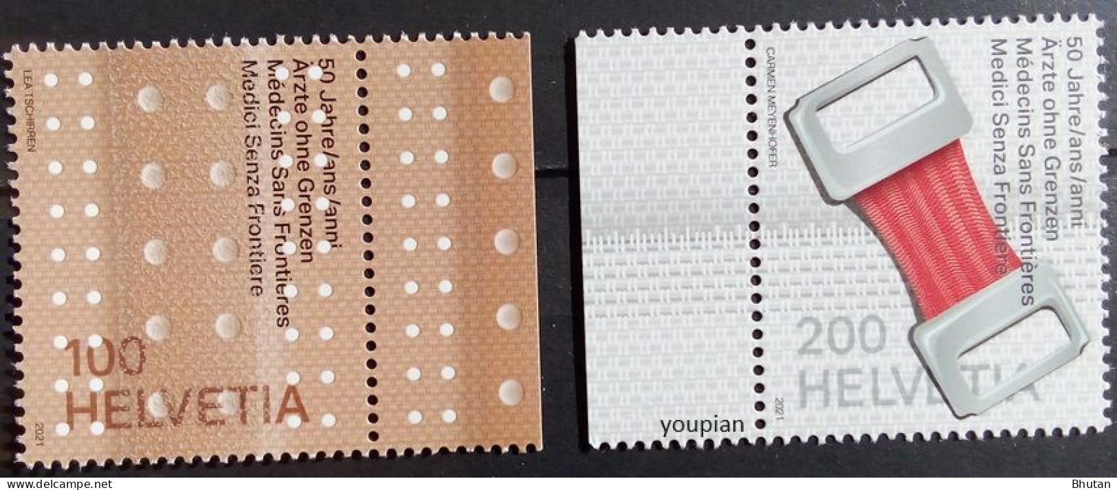 Switzerland 2021, 50 Years Of Médecins Sans Frontières, MNH Stamps Set - Unused Stamps