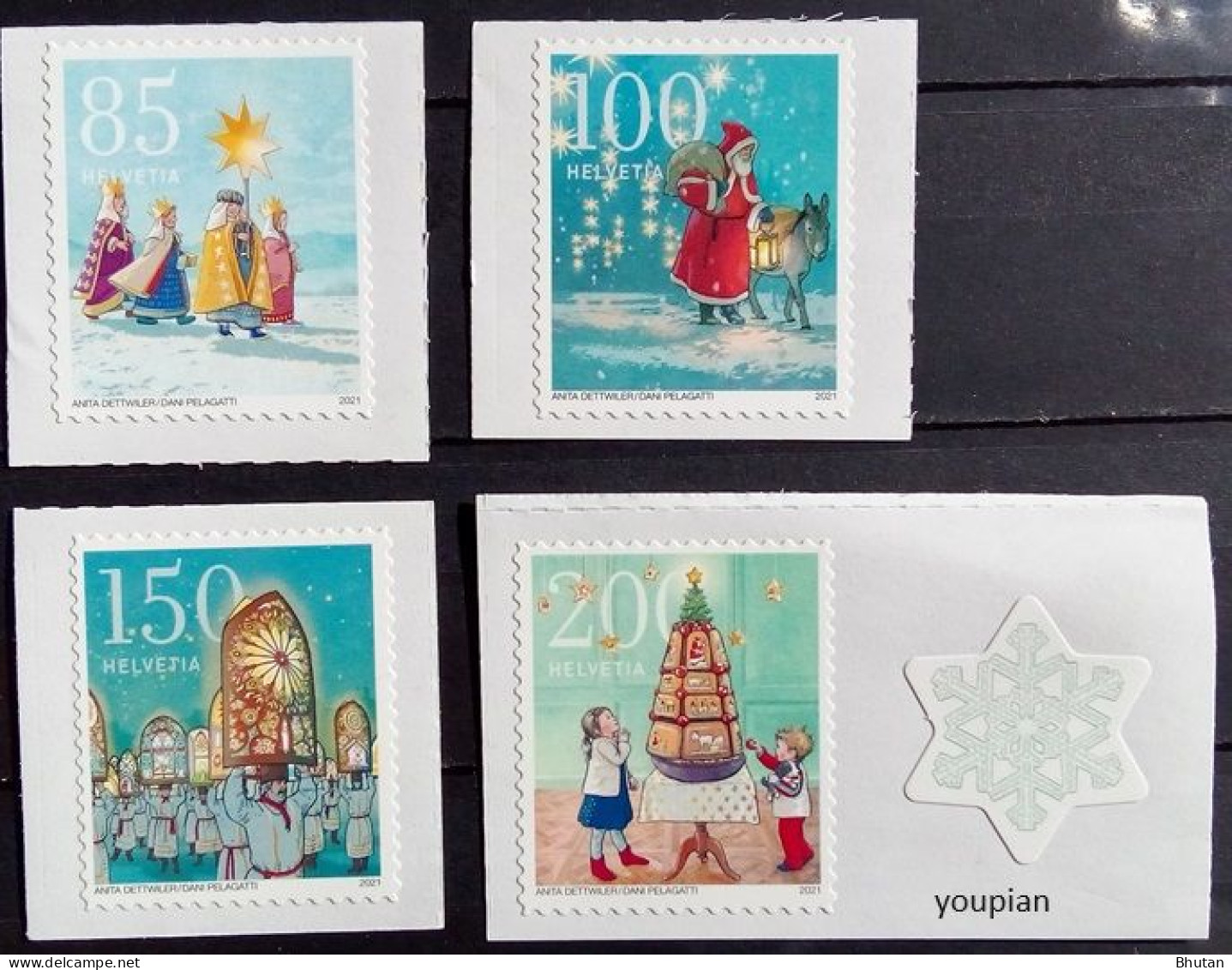 Switzerland 2021, Christmas, MNH Stamps Set - Unused Stamps