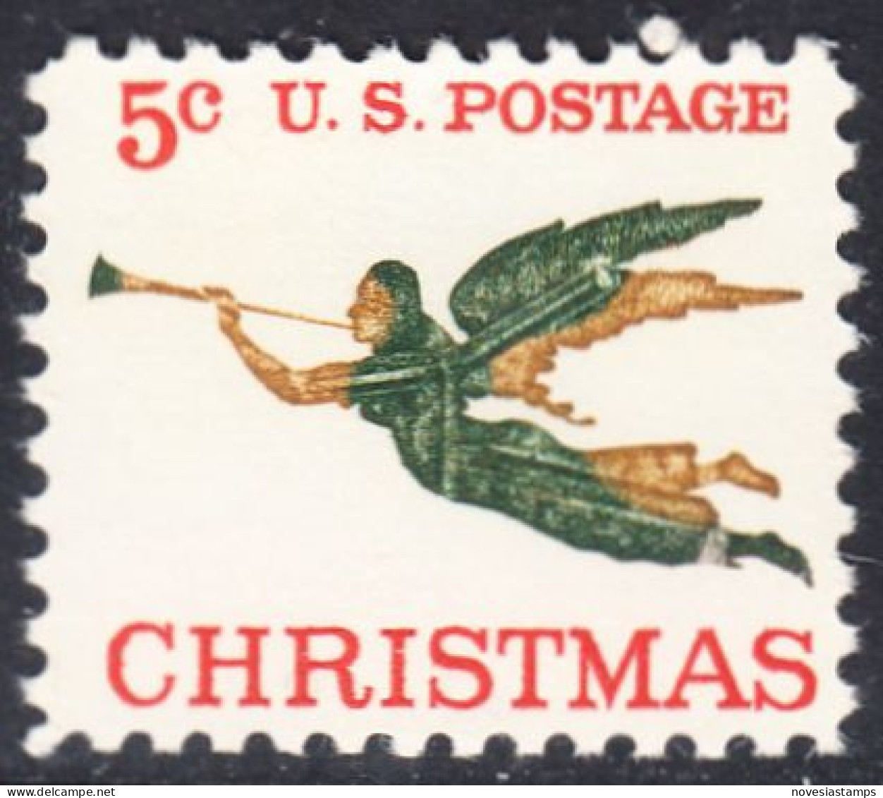 !a! USA Sc# 1276 MNH SINGLE (a1) - Christmas: Angel With Trumpet - Nuovi