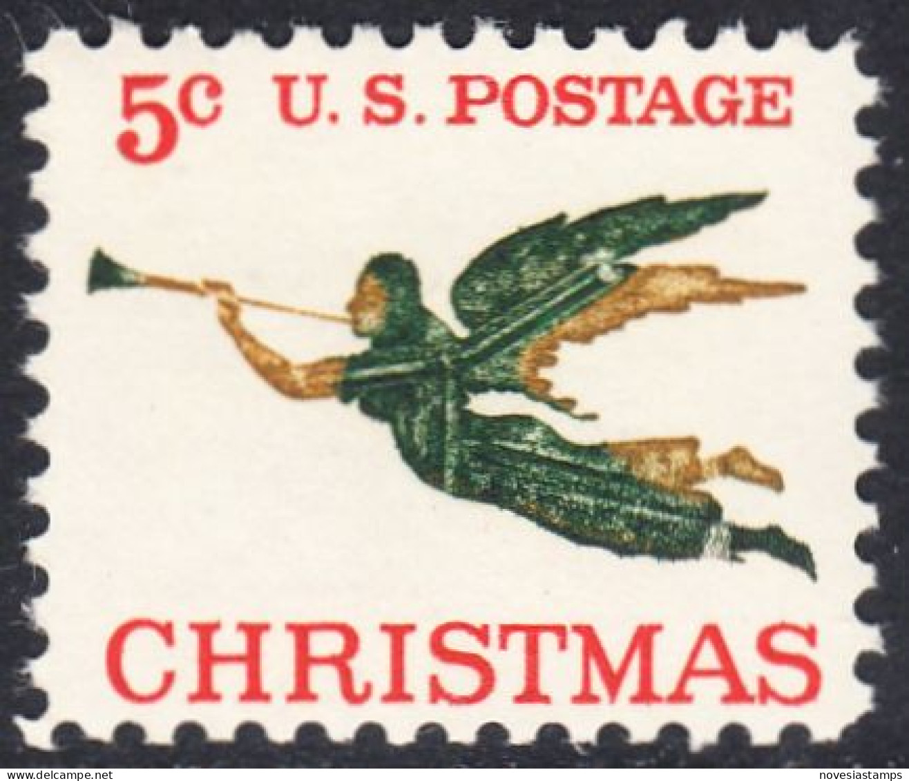 !a! USA Sc# 1276 MNH SINGLE (a3) - Christmas: Angel With Trumpet - Nuovi