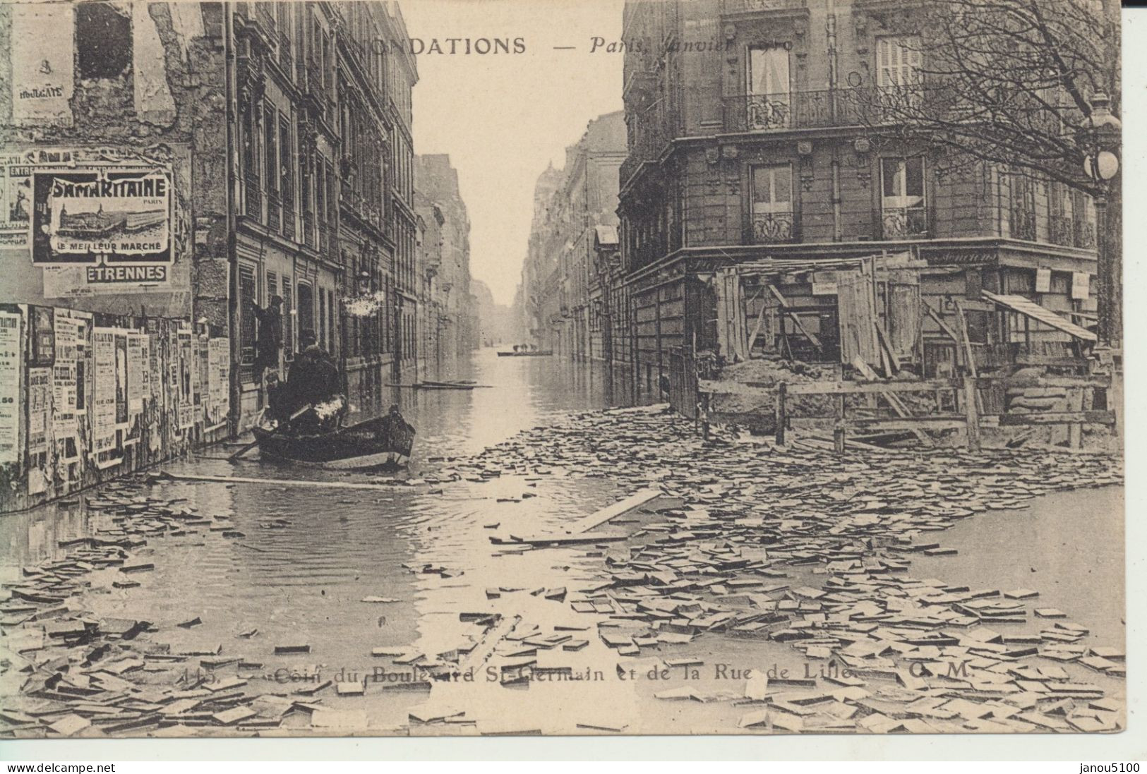 CARTES POSTALES      -   EVENEMENTS        " INONDATIONS DE PARIS "    EN 1910. - Überschwemmungen