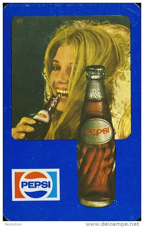 PEPSI * COLA * SOFT DRINK * WOMAN * GIRL * BUDAPEST * CALENDAR * FAJV 1975 * Hungary - Small : 1971-80
