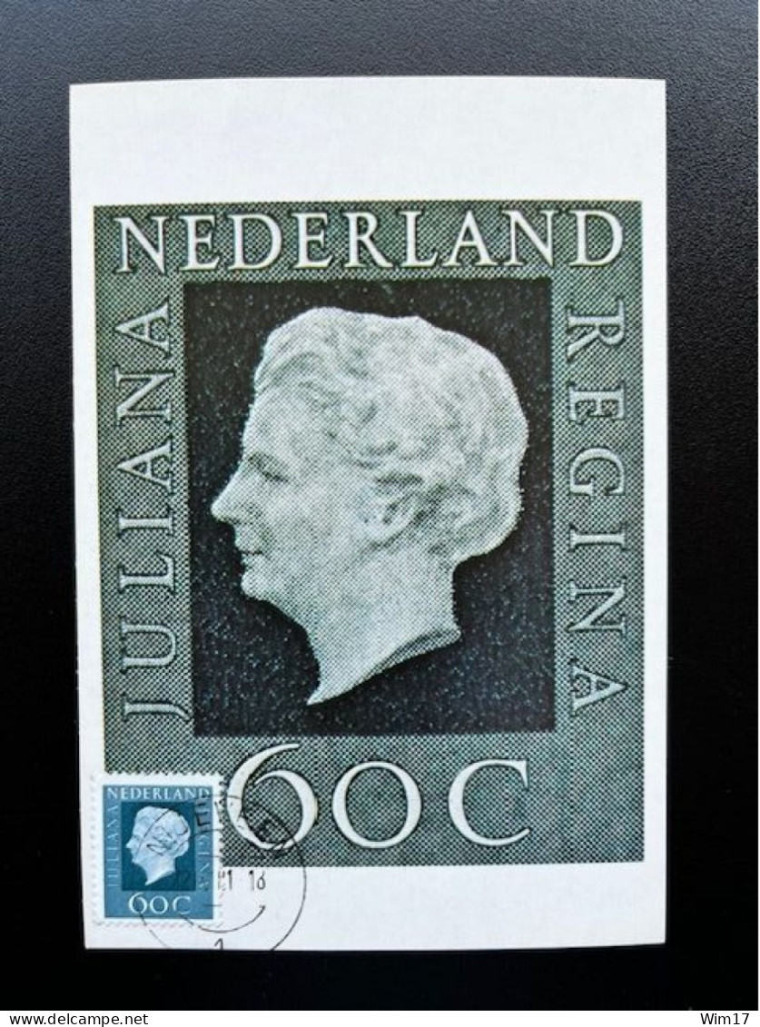 NETHERLANDS 60 CENT JULIANA REGINA MAXIMUM CARD NEDERLAND - Cartes-Maximum (CM)