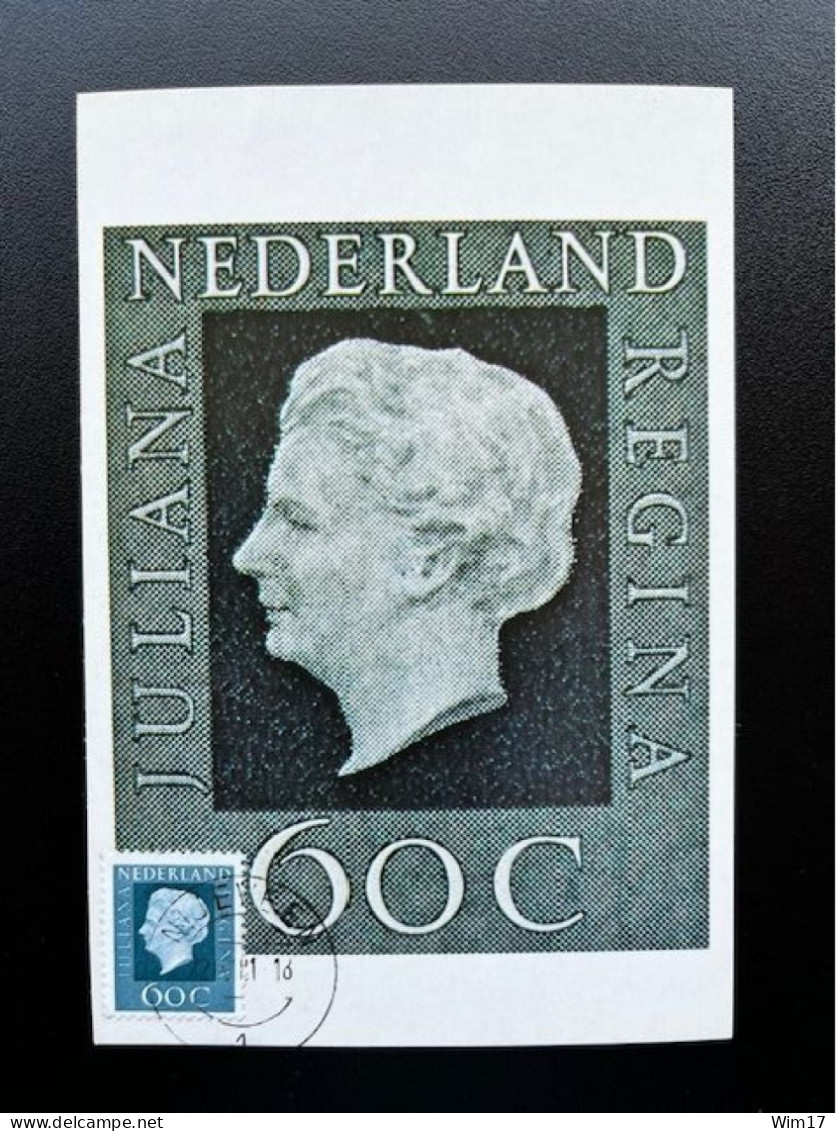 NETHERLANDS 60 CENT JULIANA REGINA MAXIMUM CARD NEDERLAND - Cartoline Maximum