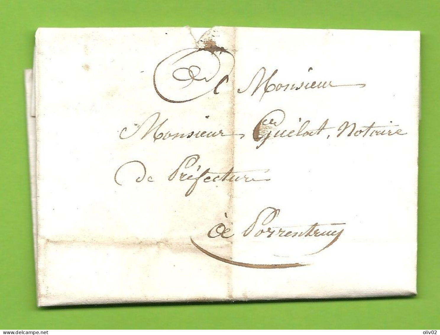 Jura -  Reclere Pour Porrentruy. FRANCHISE - ...-1845 Préphilatélie