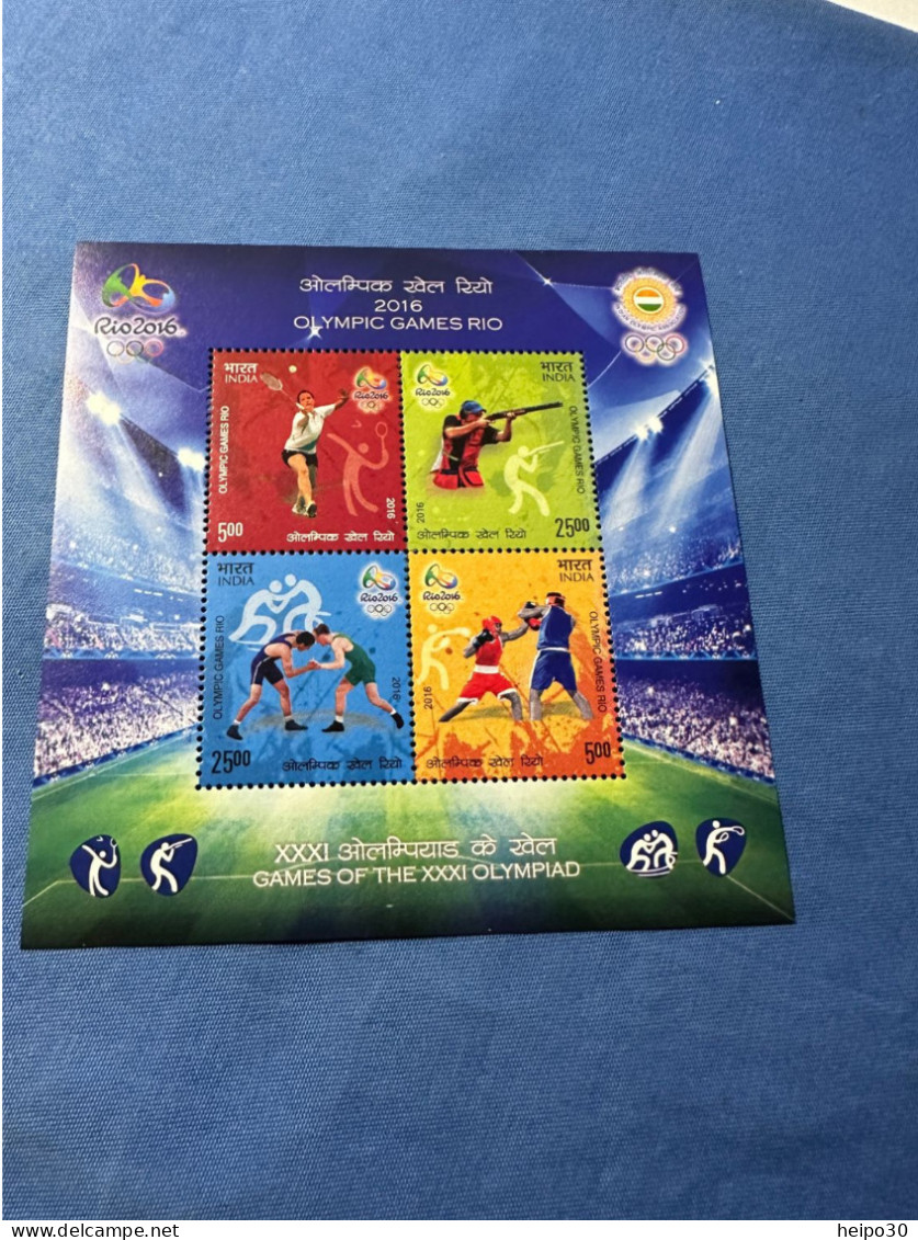 India 2016 Michel Block 141 Olympische Sommerspiele Rio De Janeiro MNH - Ongebruikt