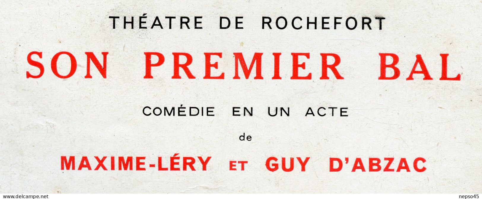 Théâtre.Salle Iéna.Nous Attendons L'Impératrice.Studio Molière.L'appel De La Gloire.Théâtre De Rochefort.son Premier Bal - Andere & Zonder Classificatie