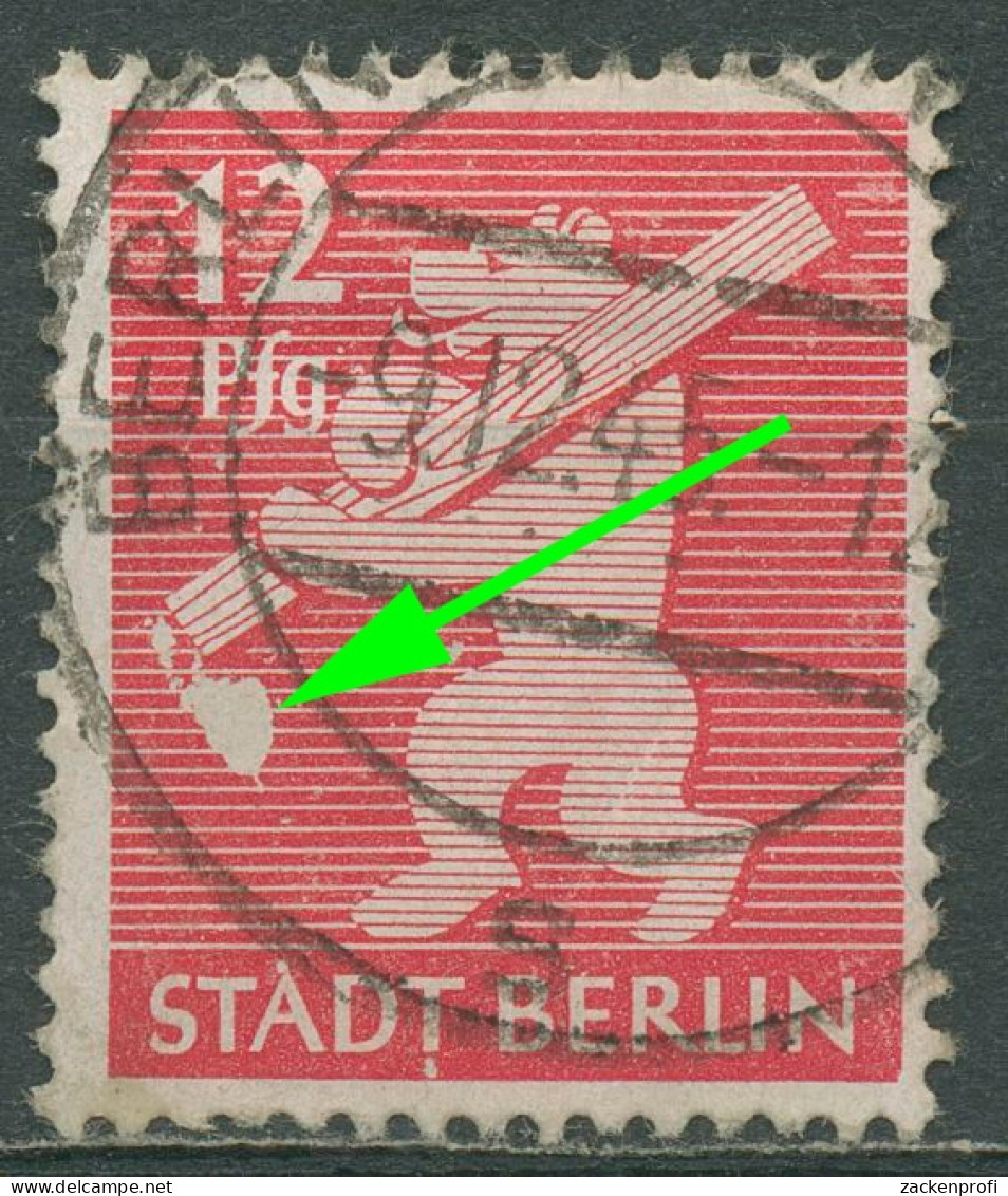 SBZ Berlin & Brandenburg 1945 Freimarke Plattenfehler 5 AA Ux PF ?? Gestempelt - Berlin & Brandenburg
