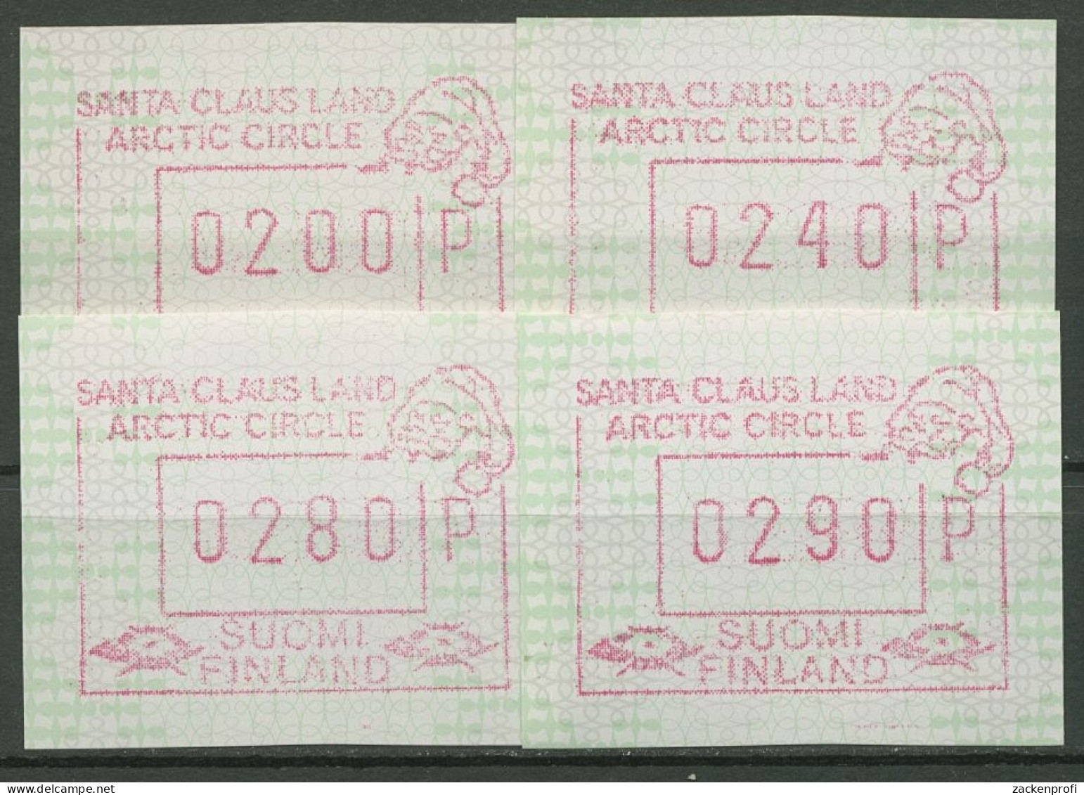Finnland ATM 1994 SANTA CLAUS LAND ARCTIC CIRCLE Satz ATM 19.1 S 2 Postfrisch - Machine Labels [ATM]