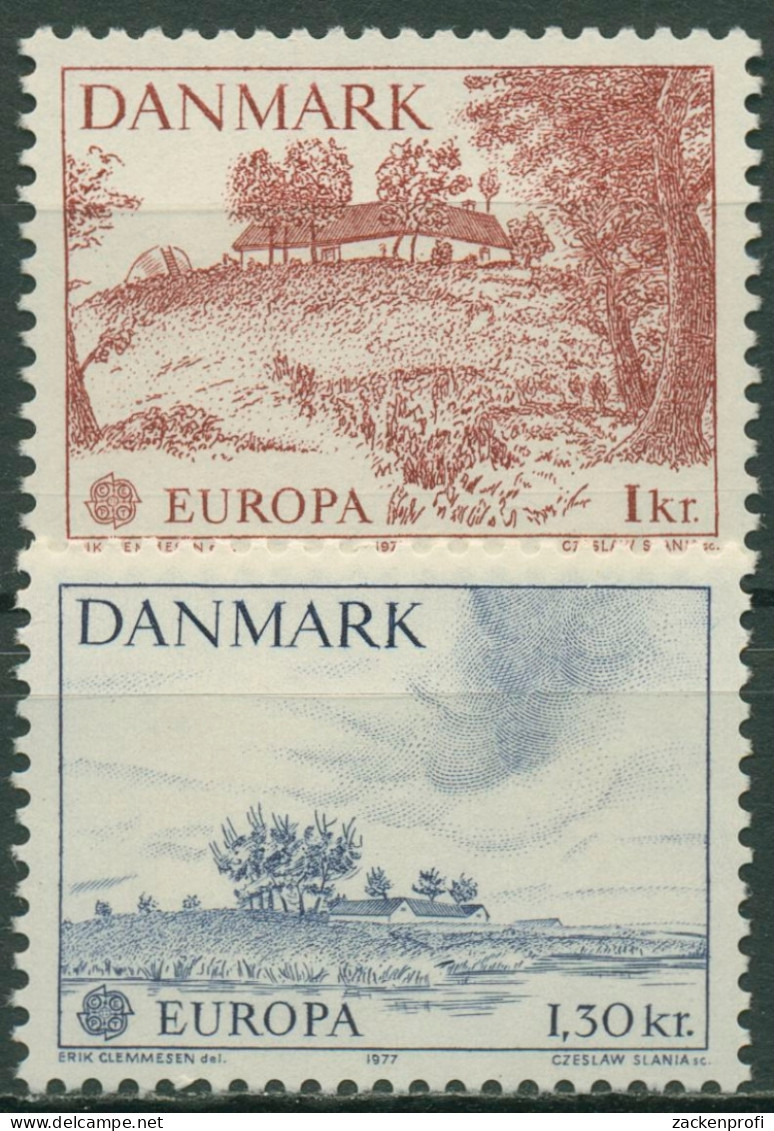 Dänemark 1977 Europa CEPT Landschaften 639/40 Postfrisch - Unused Stamps