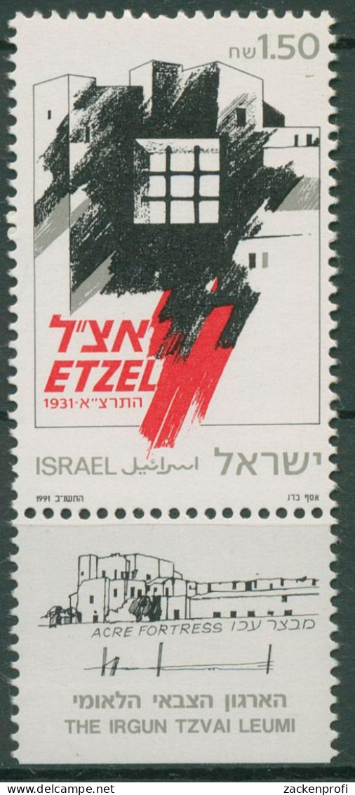 Israel 1991 Militärische Untergrundorganisation Etzel 1205 Mit Tab Postfrisch - Unused Stamps (with Tabs)