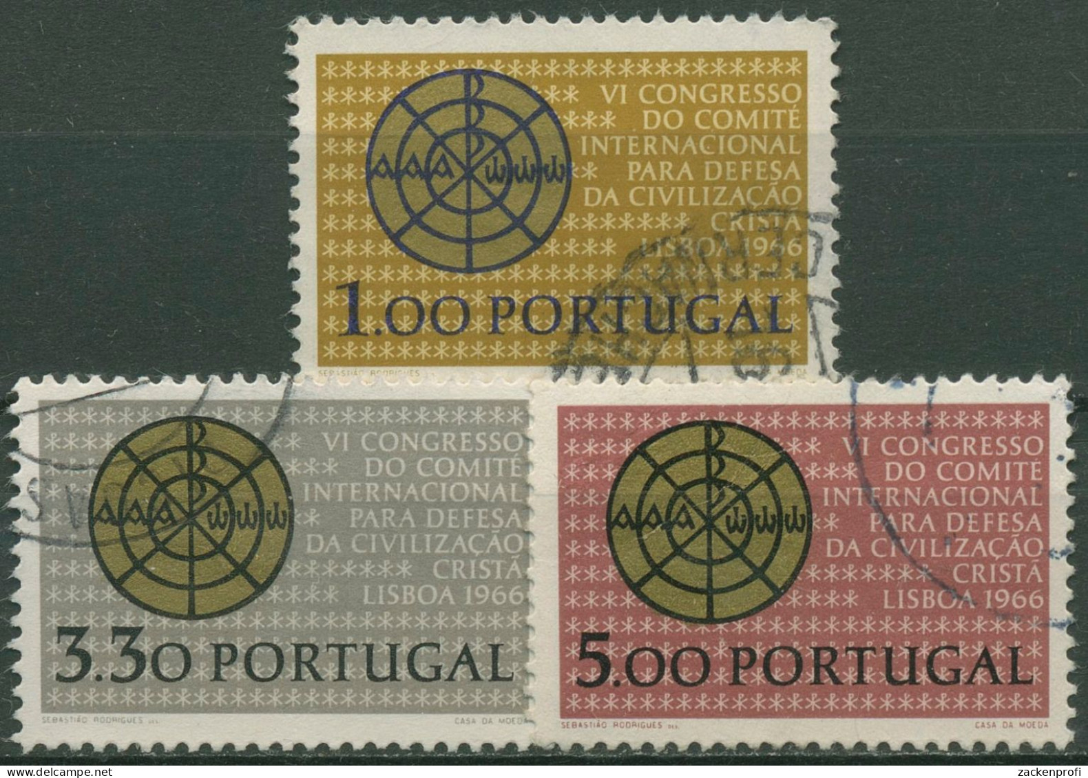 Portugal 1966 Kongress Für Christliche Kultur 1000/02 Gestempelt - Oblitérés