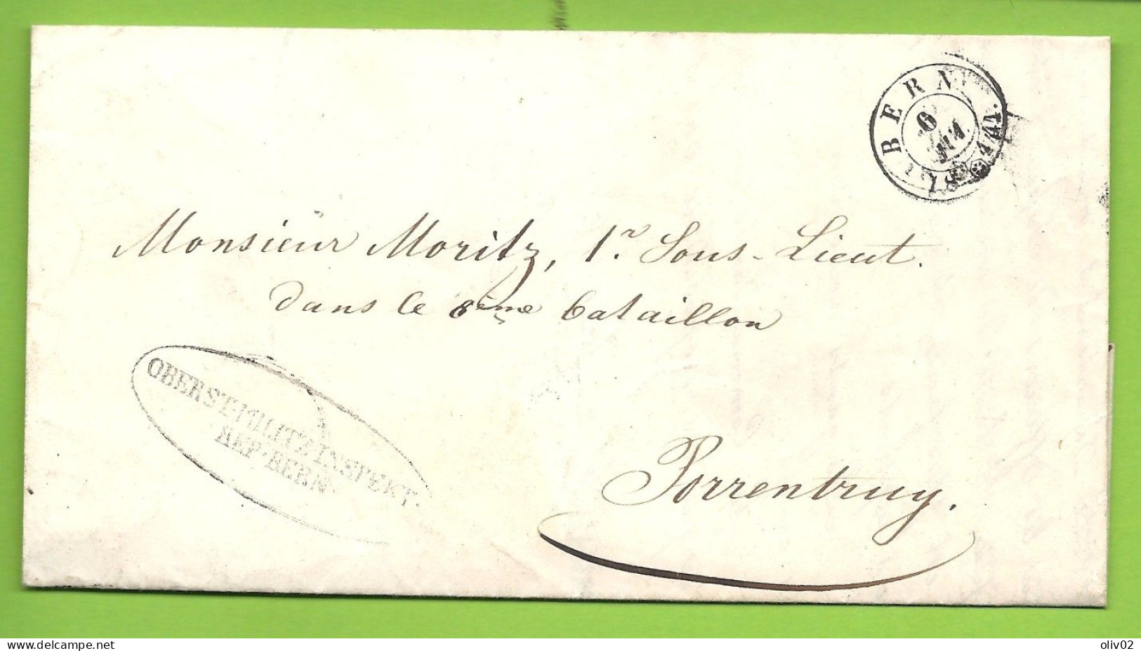 BERN Pour MORTZ; 1er Sous Lieutenant Dans Le 8e Bataillon. HABILLEMENT Des OFFICIERS De SAPEURS Et D'INFANTERIE - ...-1845 Prephilately