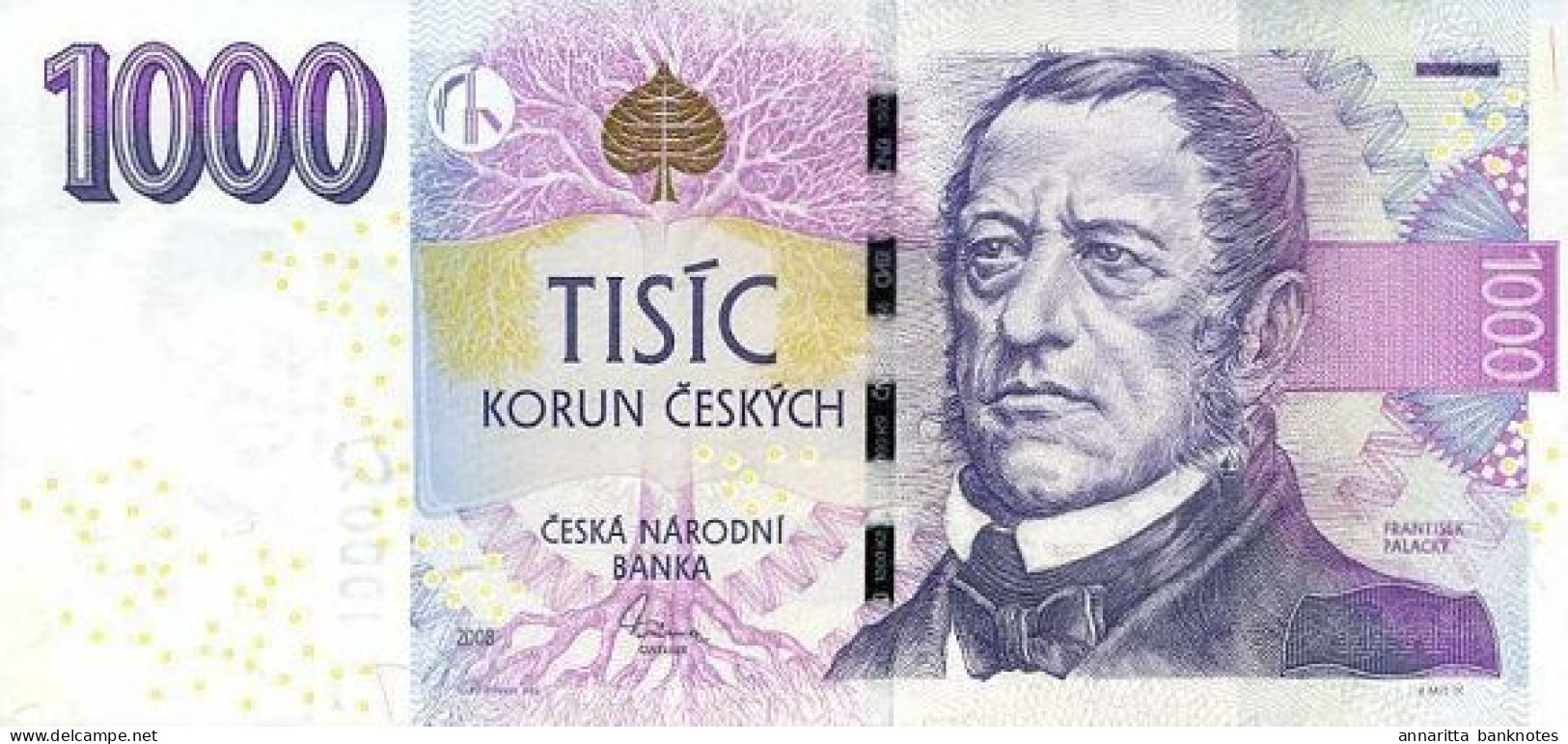 Czech Republic 1000 Korun 2008, UNC (P-25c, B-124a) - República Checa