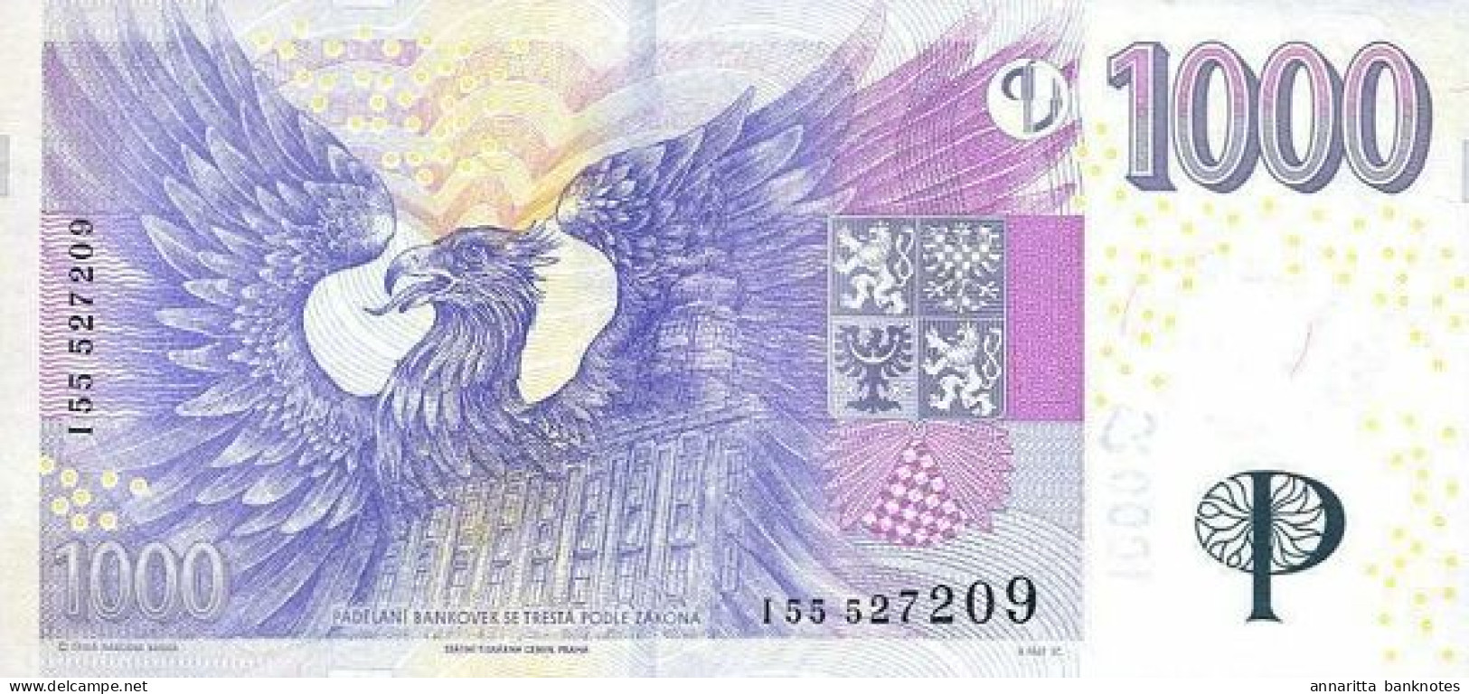 Czech Republic 1000 Korun 2008, UNC (P-25c, B-124a) - República Checa