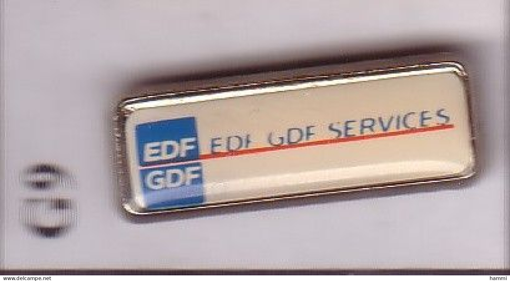GA09 Pin's EDF GDF SERVICES Rectangulaire Achat Immédiat - EDF GDF