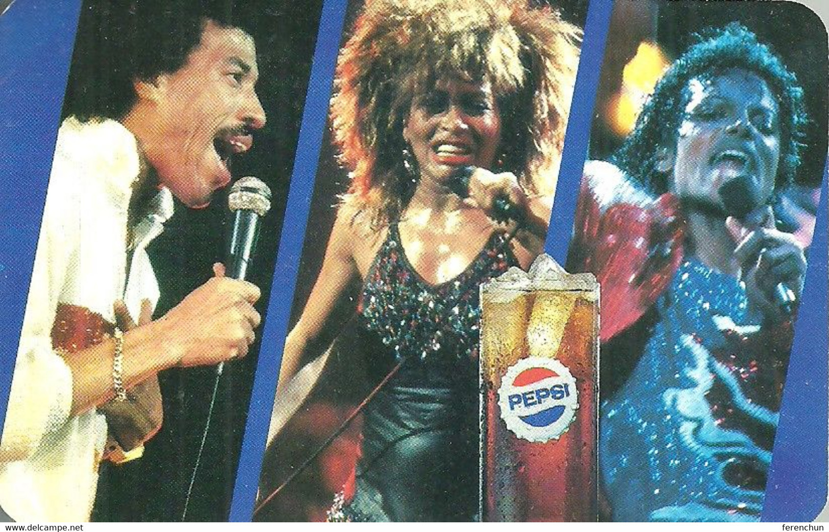 PEPSI COLA SOFT DRINK LIONEL RICHIE TINA TURNER MICHAEL JACKSON ROCK & ROLL PANNONIA BREWERY CALENDAR * PS 1987 Hungary - Small : 1981-90