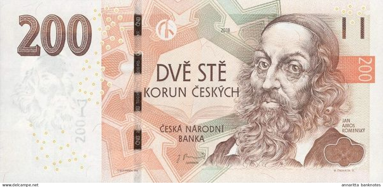 Czech Republic 200 Korun 2018, UNC (P-19f, B-118a) - Tchéquie