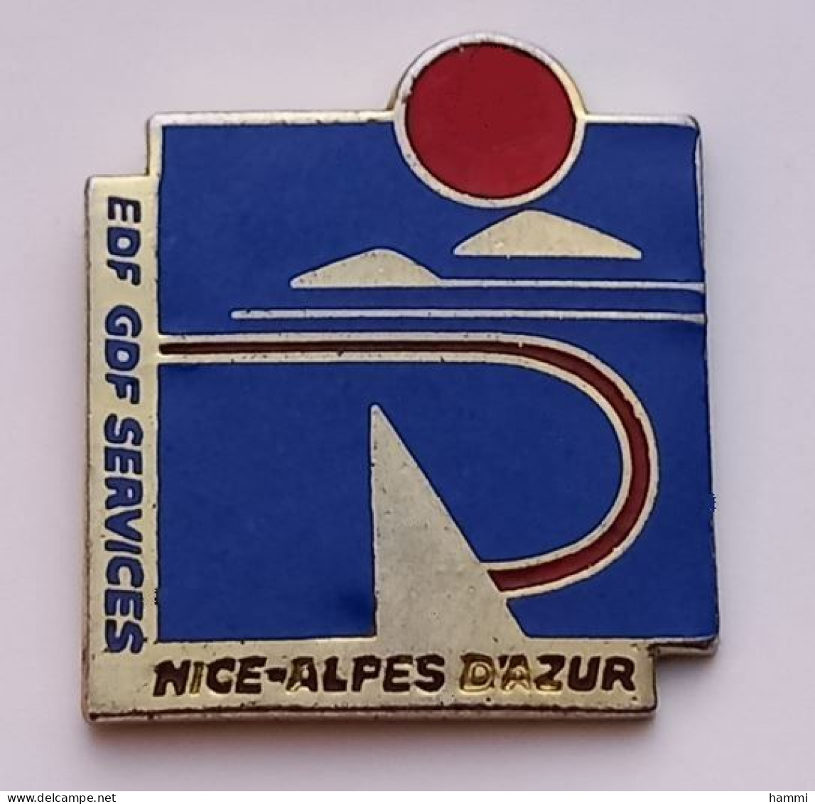 GA16 Pin's EDF GDF SERVICES NICE Alpes D'Azur Achat Immédiat - EDF GDF