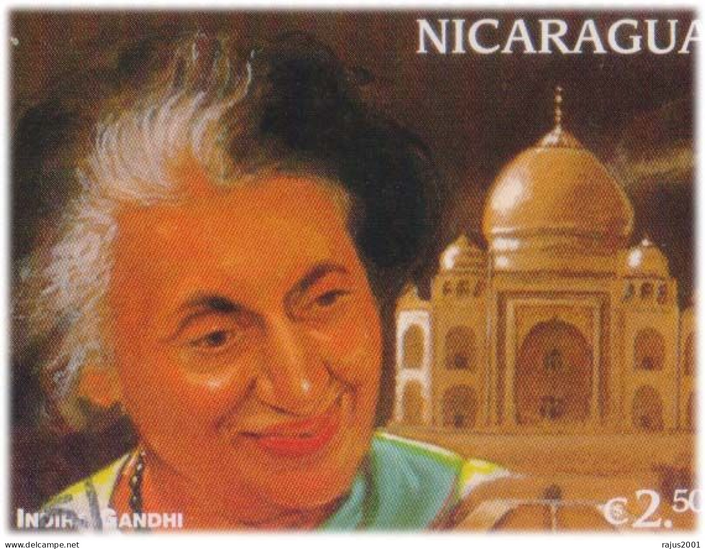 Famous Women Mother Teresa, Indira Gandhi, Roosevelt, Marie Curie, Nobel Prize Winner, Medical, Indian, Nicaragua FDC - Mère Teresa