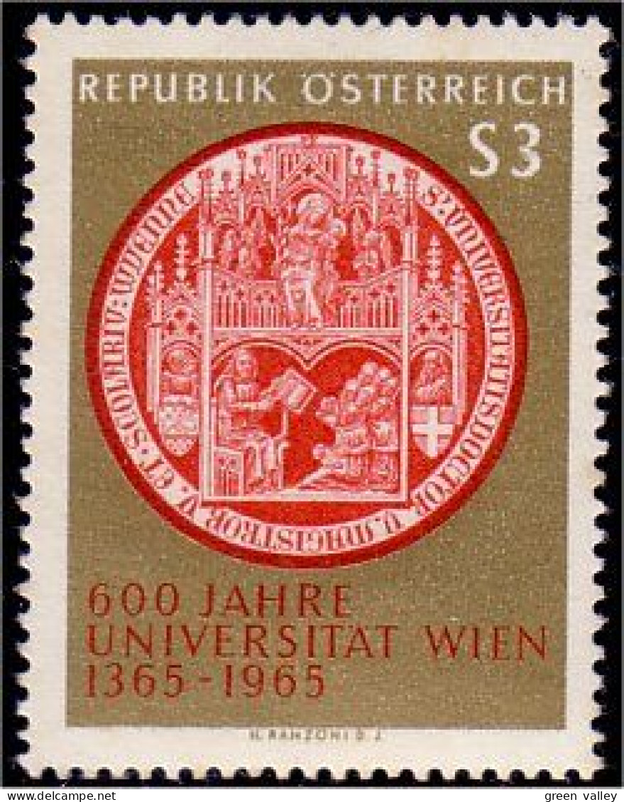 154 Austria 1965 Sceau Université Vienne Vienna Oldest Seal MNH ** Neuf SC (AUT-229) - Sellos