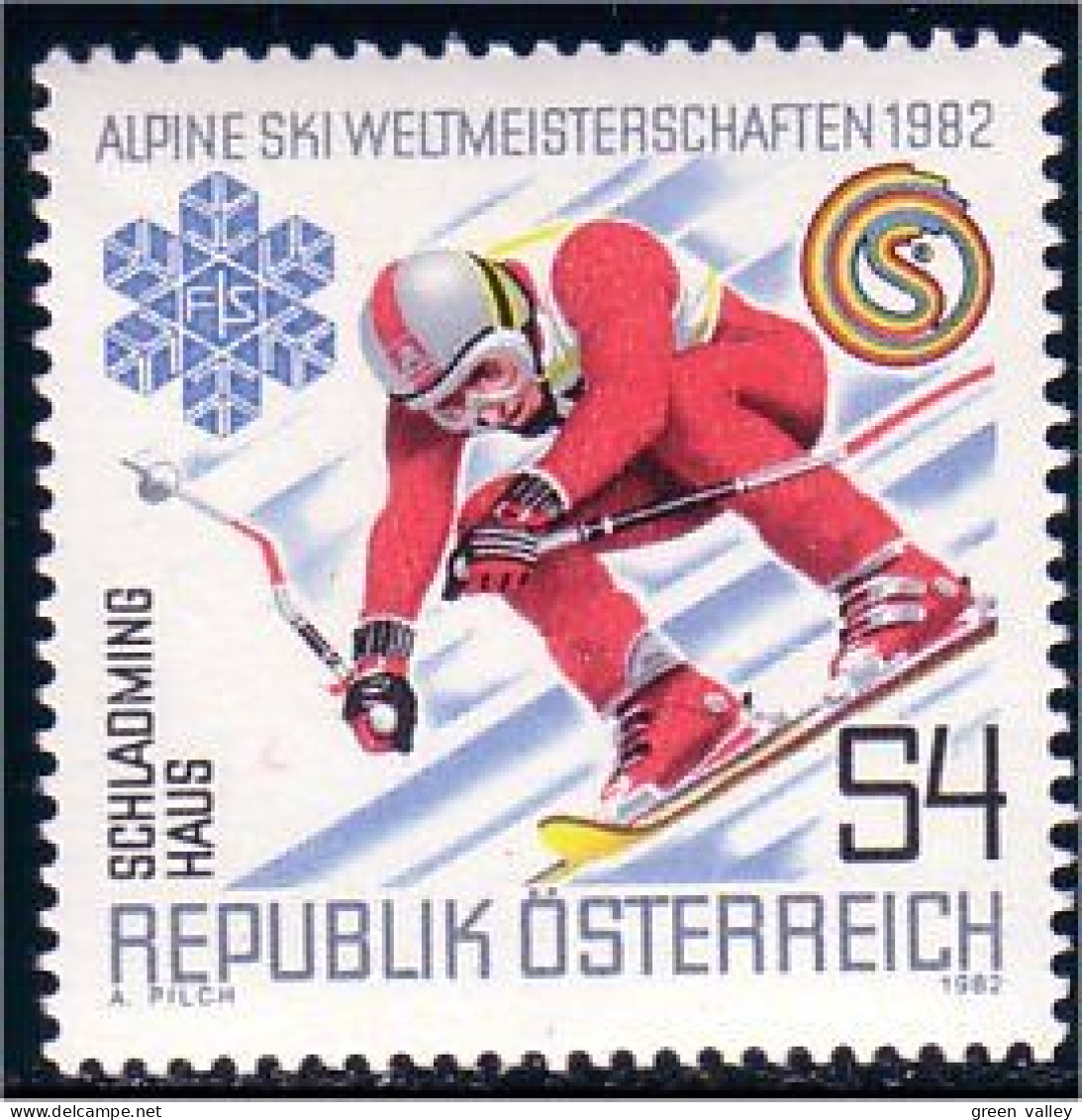 154 Austria 1982 Ski Schladming-Haus MNH ** Neuf SC (AUT-169b) - Sci