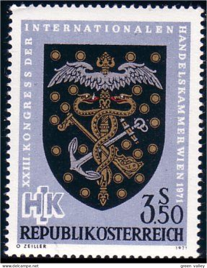 154 Austria 1971 Armoiries Coat Of Arms MNH ** Neuf SC (AUT-96) - Francobolli