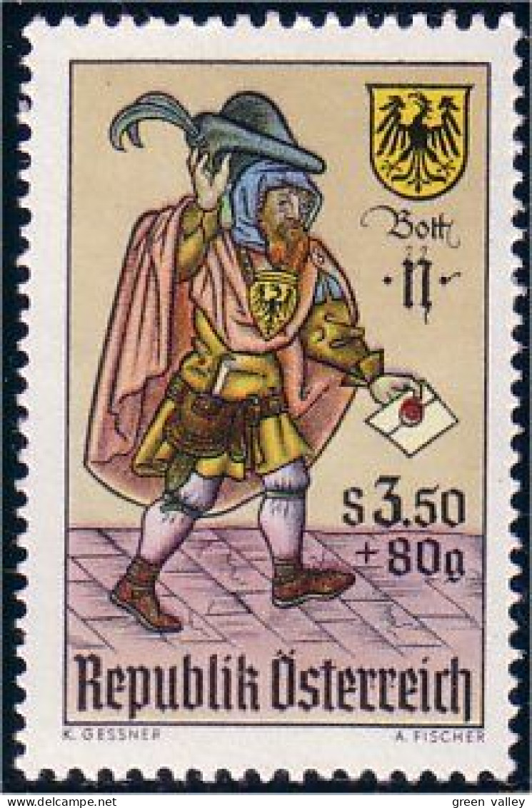 154 Austria 1968 Stamp Day Journée Timbre Playing Card Carte Jouer MNH ** Neuf SC (AUT-71) - Journée Du Timbre