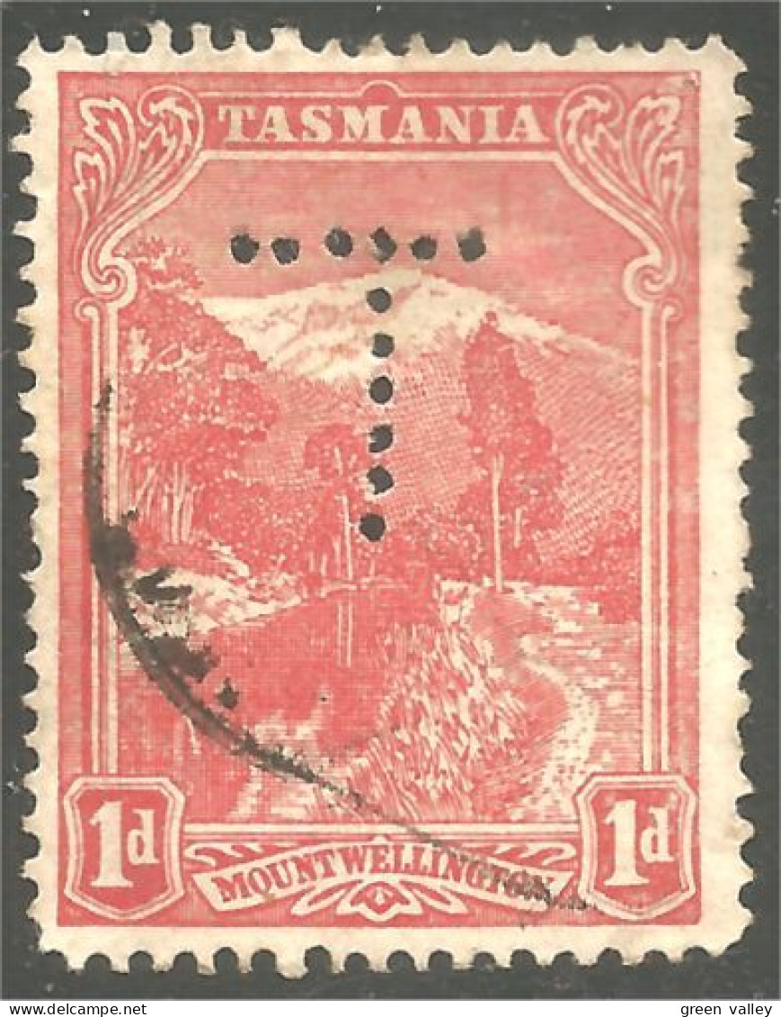 151 Australia Tasmania Mount Wellington Perforated T (AUS-361) - Used Stamps