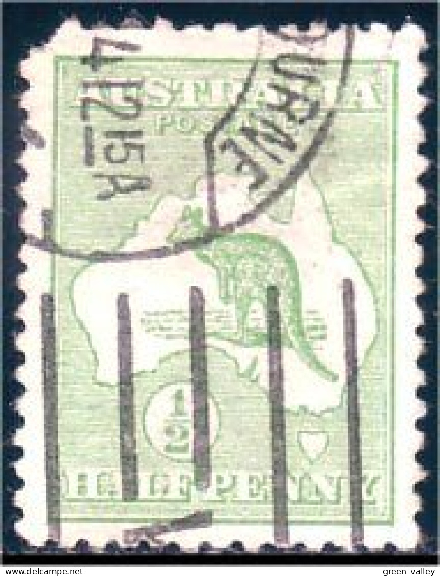 151 Australia Kangaroo 1/2 Green 1913 Perf 11.5 (AUS-315) - Used Stamps