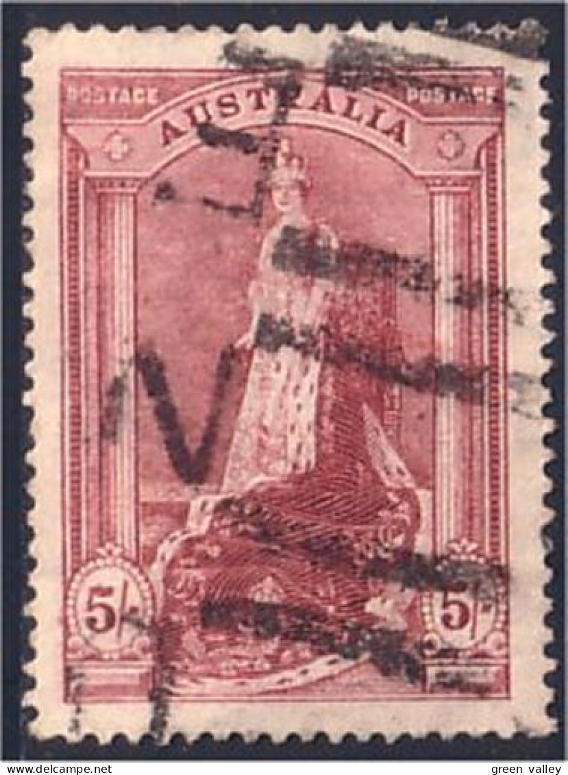 151 Australia Elizabeth 5sh Red Brown (AUS-283) - Used Stamps