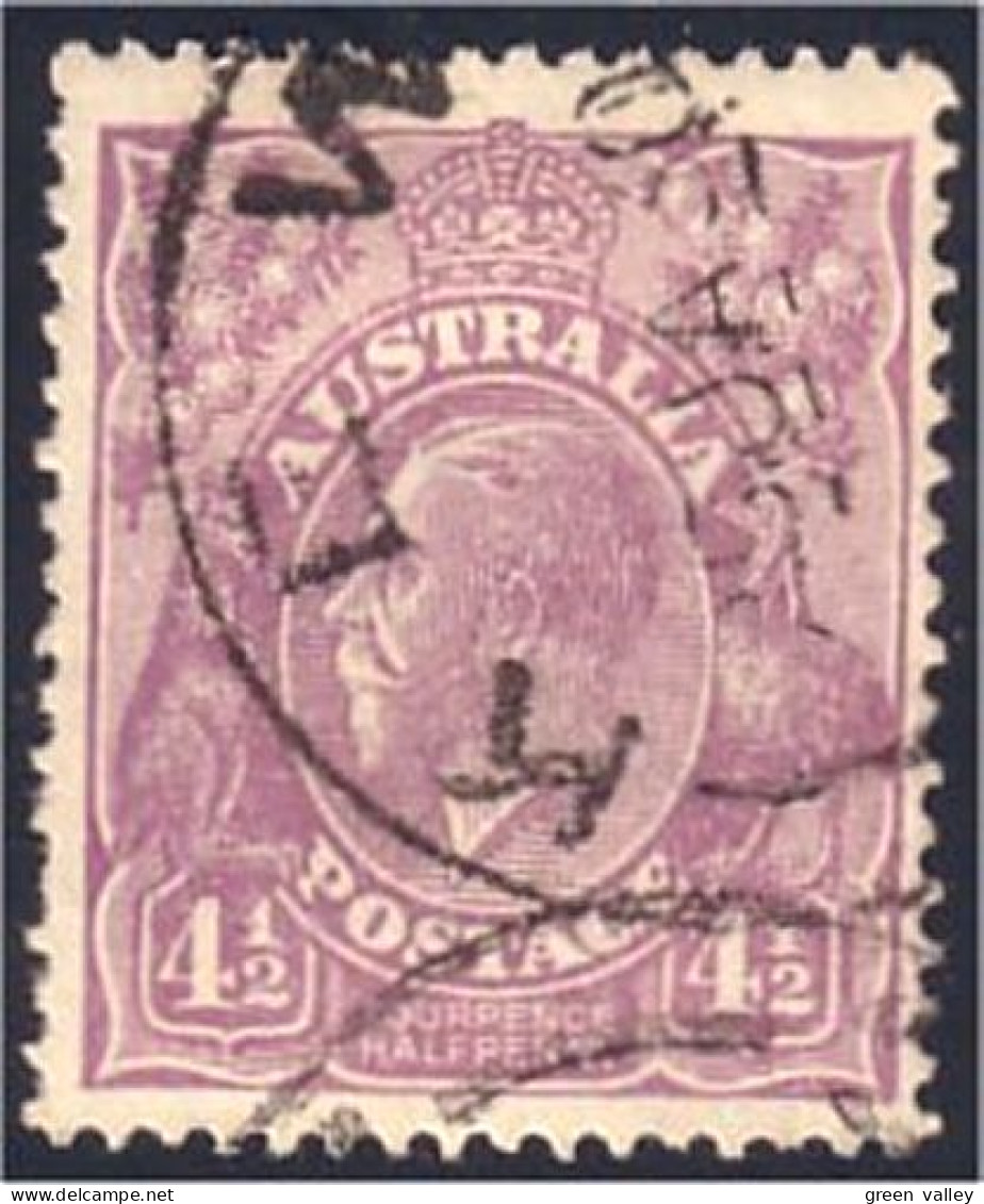 151 Australia George V 4 1/2 Violet Perf 13.5 X 12.5 (AUS-278) - Usados