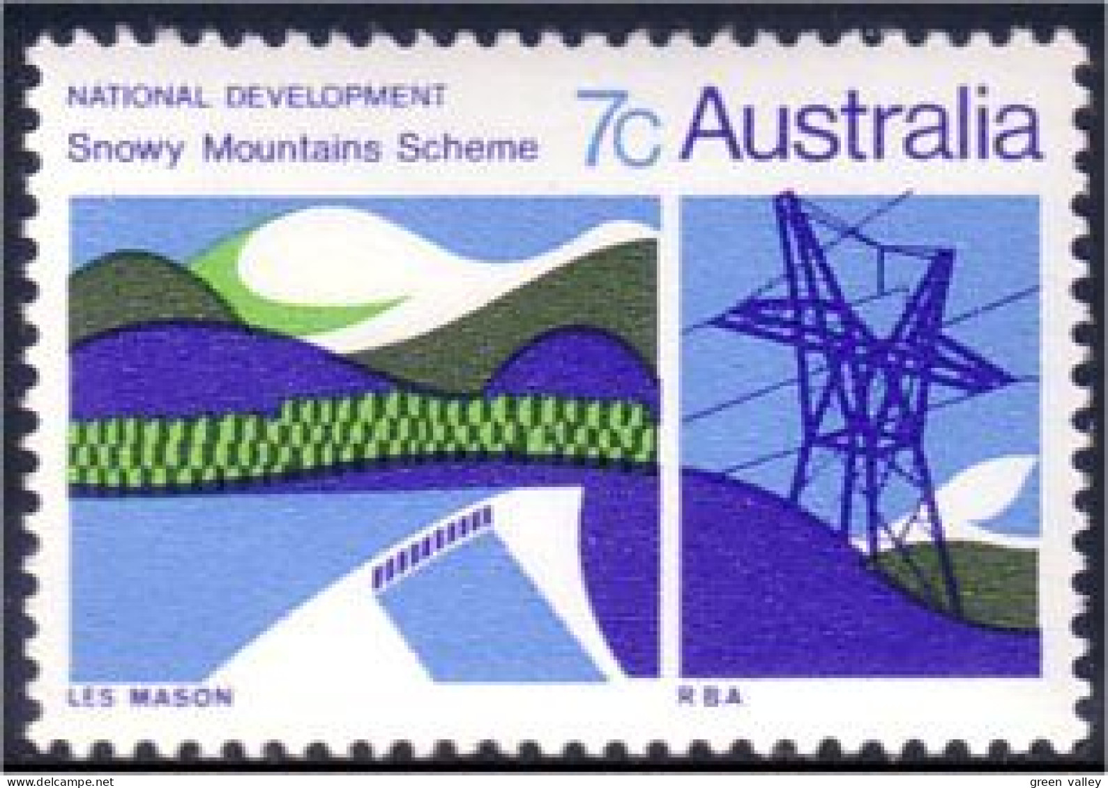 151 Australia Hydro Electricity Electricité MNH ** Neuf SC (AUS-146b) - Other & Unclassified