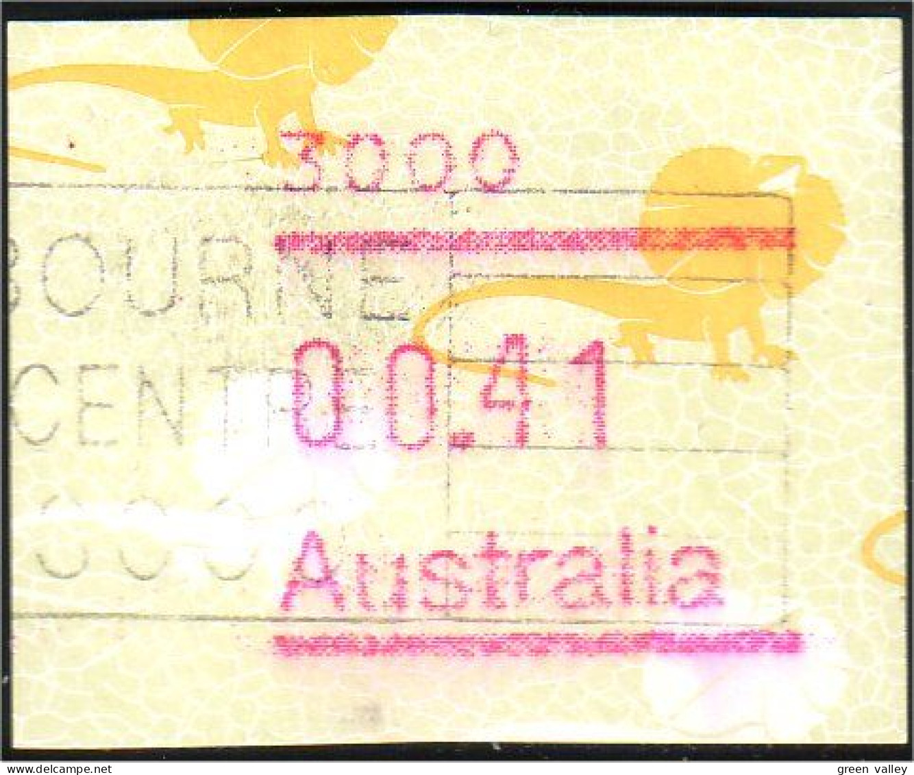 151 Australia Lizzard Lezard 41c ATM Frama Label Vignette (AUS-69) - Gebraucht