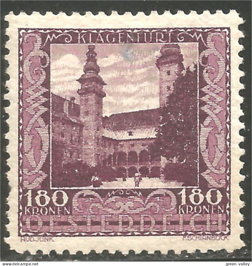 154 Austria 1923 Klagenfurt 180kr MH * Neuf (AUT-478) - Ungebraucht