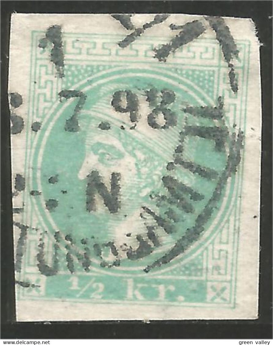 154 Austria 1880 1/2 Kr Green Vert Newspaper Journaux (AUT-414b) - Journaux