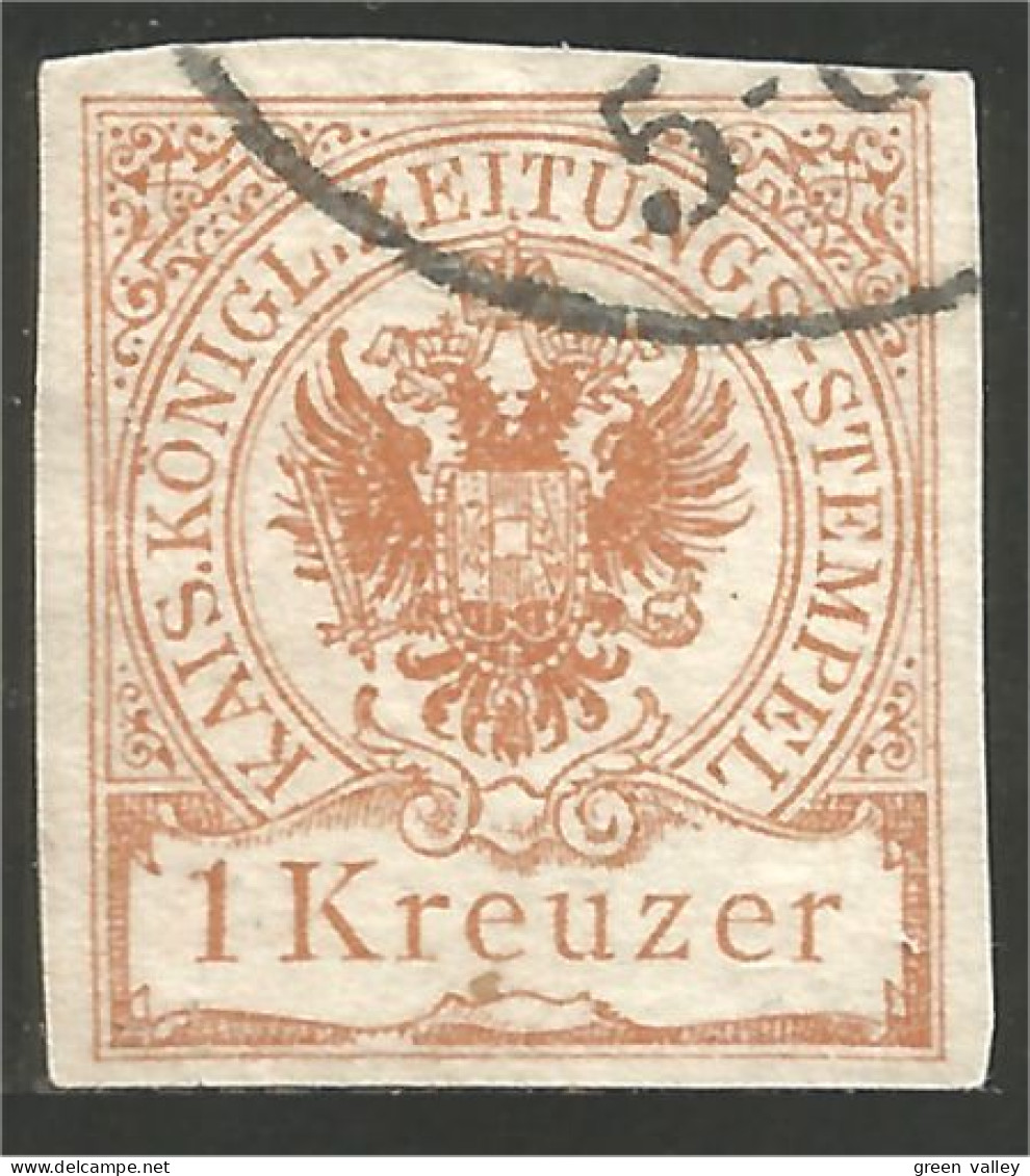 154 Austria 1890 1kr Brown Newspaper Journaux (AUT-409) - Zeitungsmarken