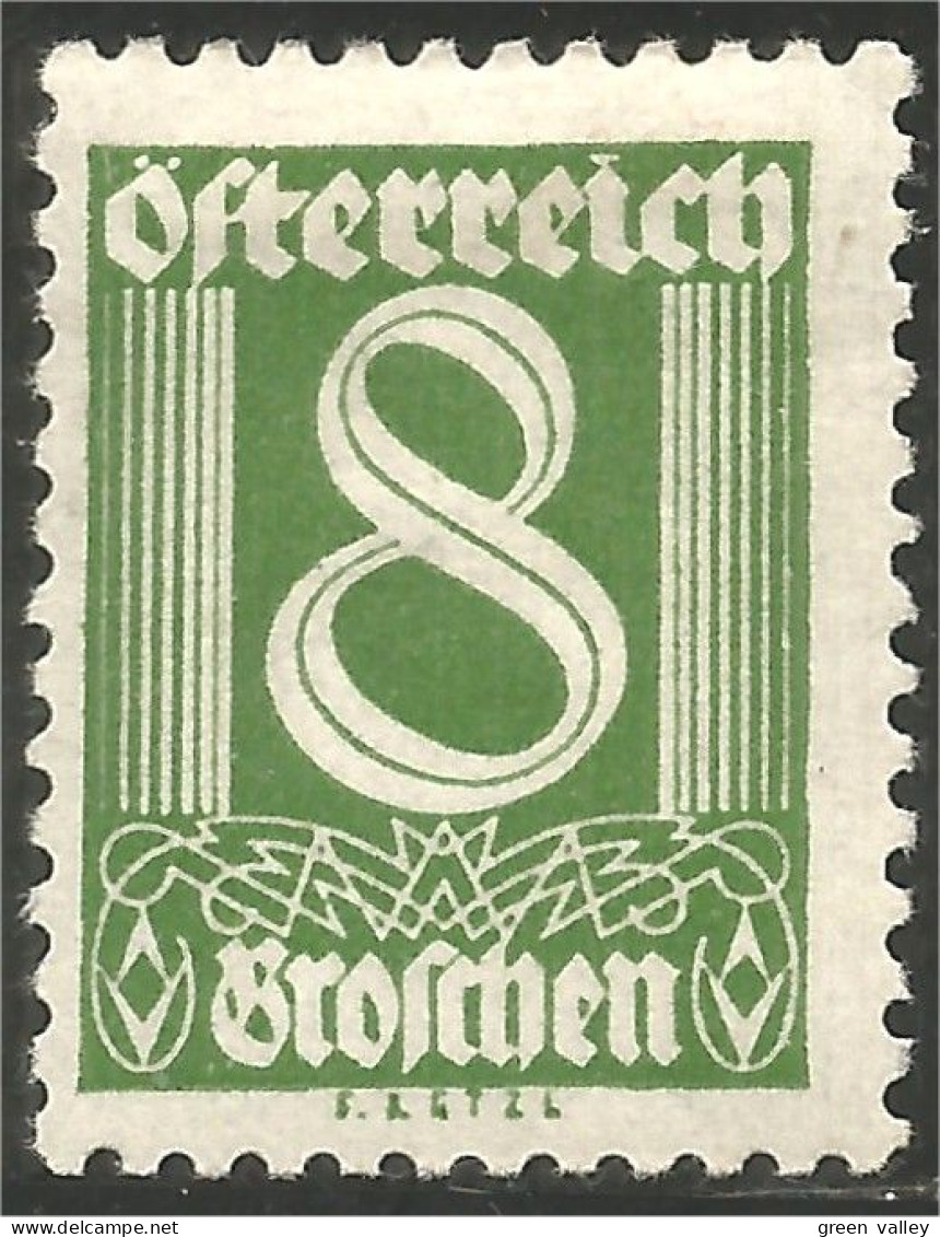 154 Austria 1925 8g Green Vert MH * Neuf (AUT-357) - Ungebraucht