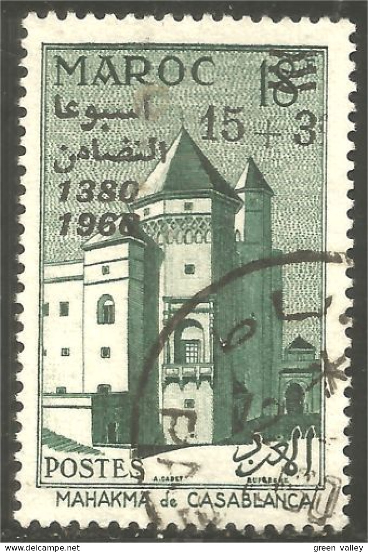 XW01-2535 Maroc Mahakma Casablanca Surcharge 1380-1960 - Usados