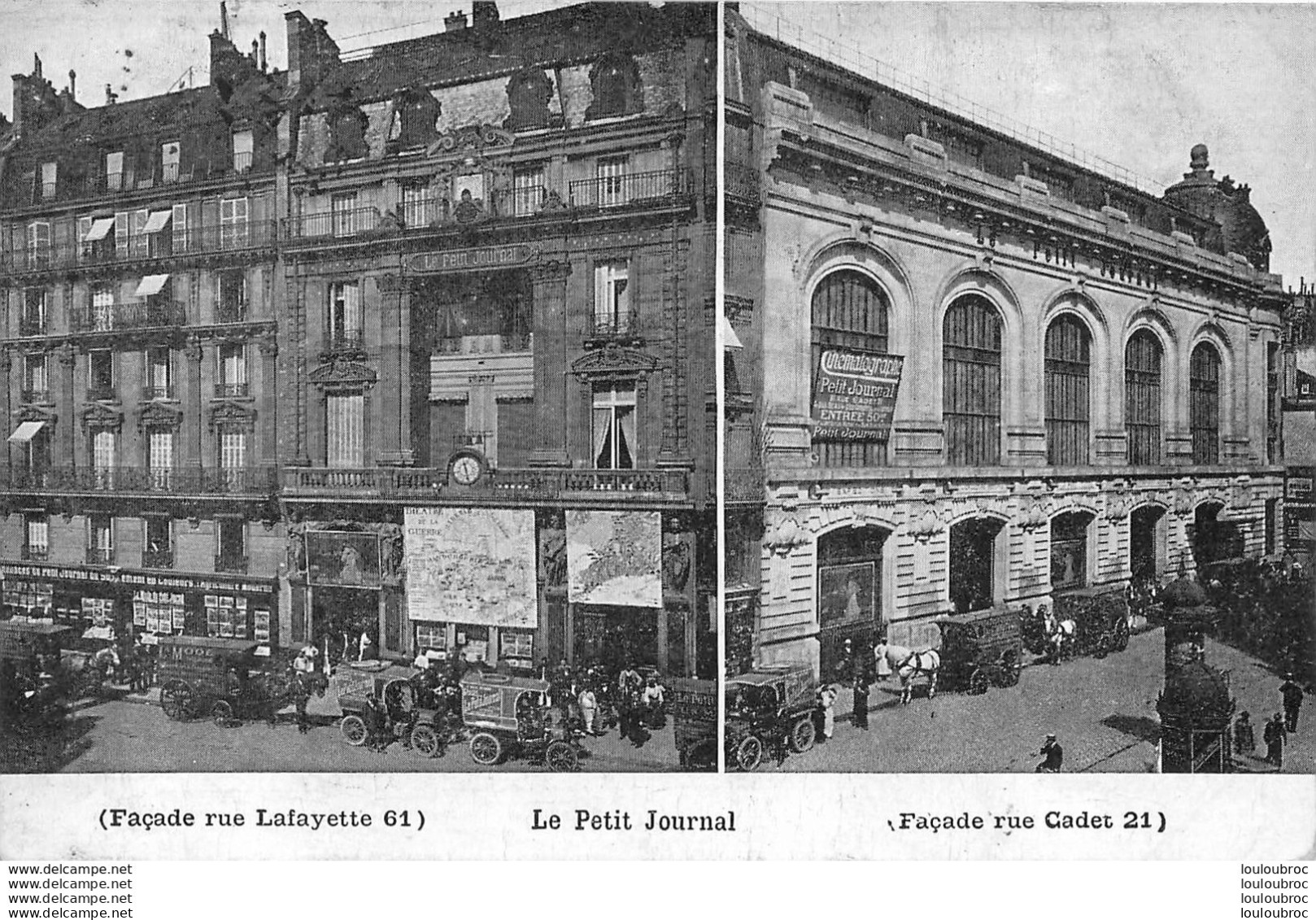 PARIS LE PETIT JOURNAL RUE LAFAYETTE ET RUE CADET - Arrondissement: 09