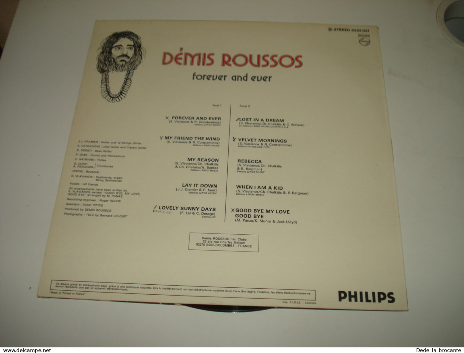 B14 / Démis Roussos – Forever And Ever – Philips – 6325 021 - Fr  1973  EX/EX - Country En Folk