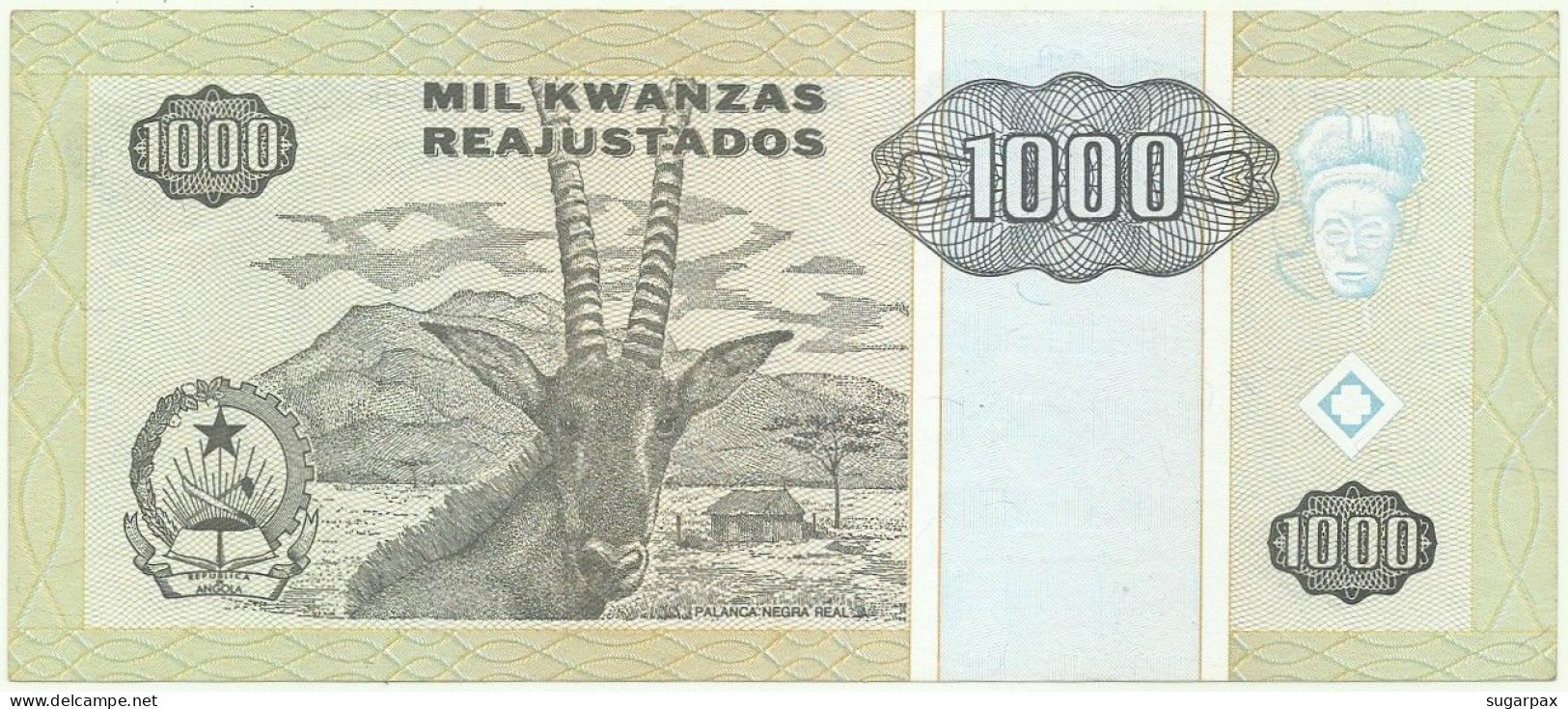 ANGOLA - 1000 KWANZAS REAJUSTADOS - 01.05.1995 - P 135 - Serie LG - JOSÉ EDUARDO DOS SANTOS E AGOSTINHO NETO - 1.000 - Angola