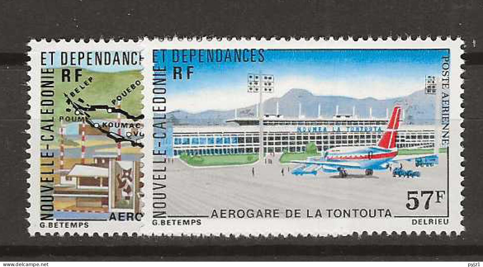 1975 MNH Nouvelle Caledonie Mi  600-01 Postfris** - Unused Stamps
