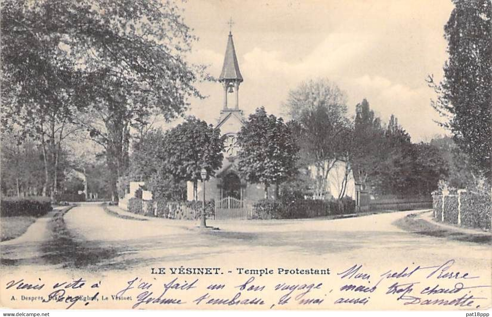 RELIGION  PROTESTANTE - Lot de 7 CPA de TEMPLES PROTESTANTS en FRANCE (CHRISTIANISME )