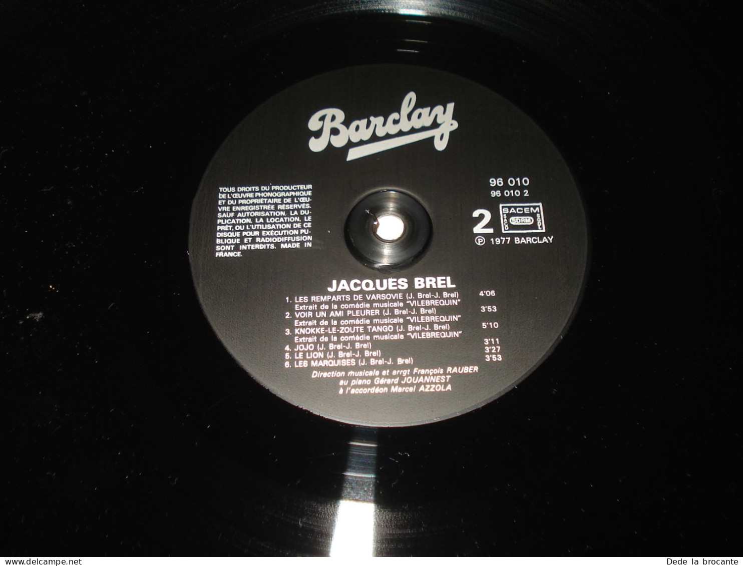 B14 / Jacques Brel – LP - Barclay – 96 010 - Fr  1977  NM/NM