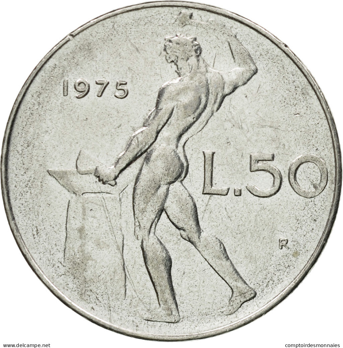 Monnaie, Italie, 50 Lire, 1975, Rome, TTB, Stainless Steel, KM:95.1 - 50 Lire