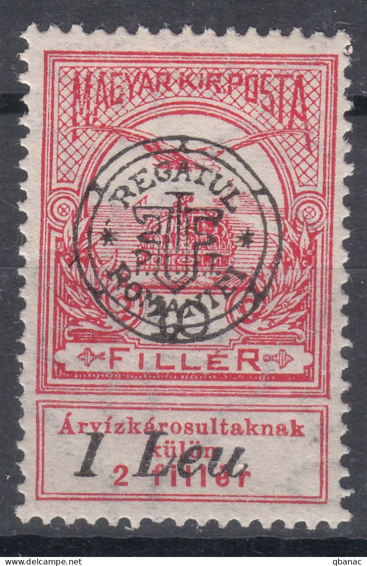 Romania Overprint On Hungary Stamps Occupation Transylvania 1919 Mi#6 II Mint Hinged - Transilvania